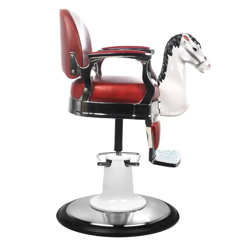 children's barber chair, maroon horse Gabbiano