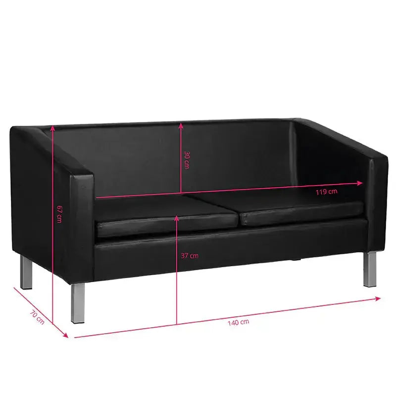 Sofa for waiting room bm18003 black Gabbiano