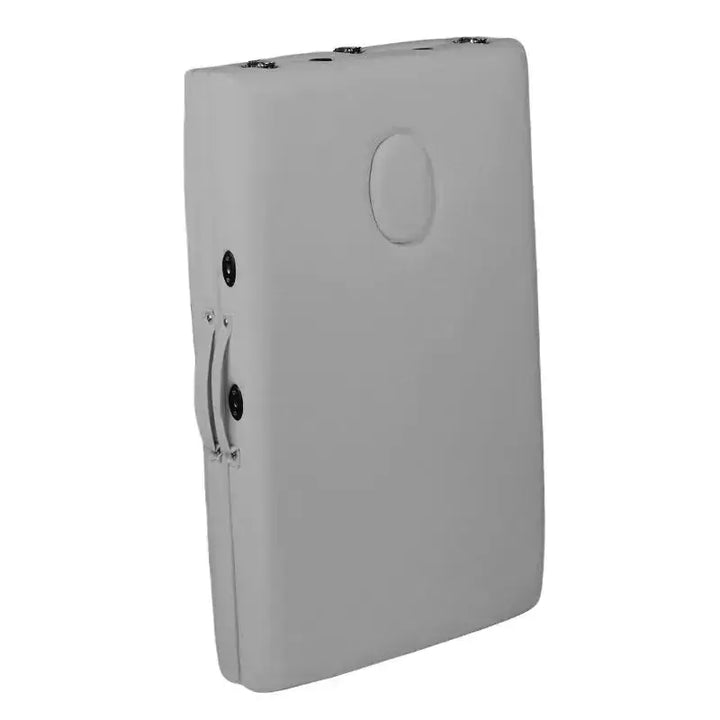 Folding massage table, aluminum, 2-section, gray, comfort BarberCity