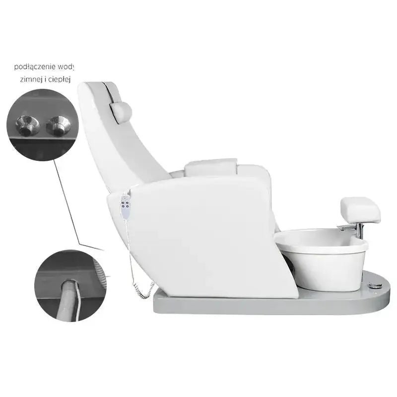 Spa chair for pedicure azzurro 016 white BarberCity