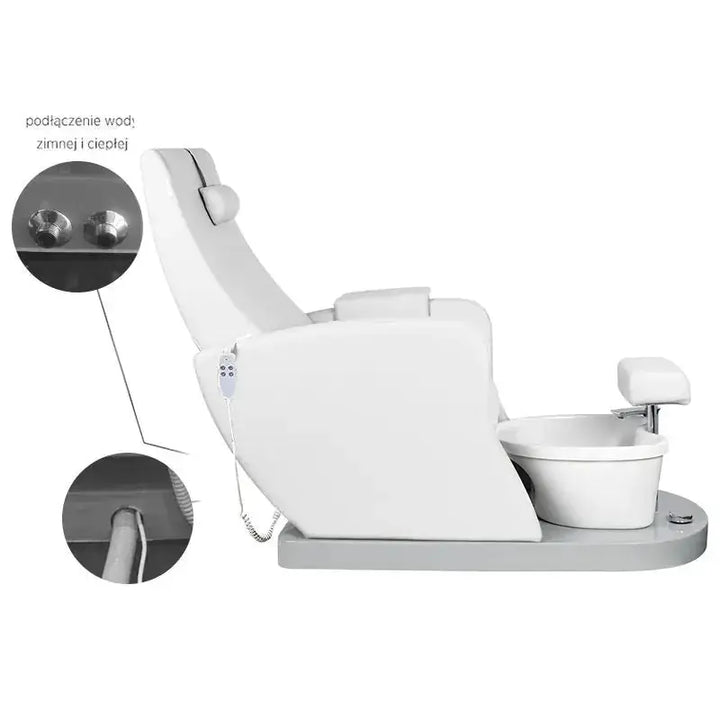 Spa chair for pedicure azzurro 016 white BarberCity