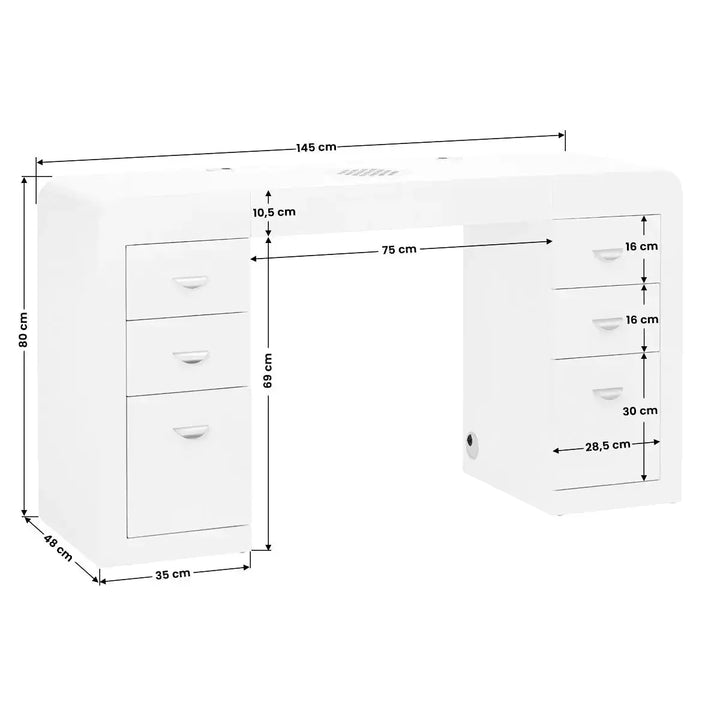 COSMETIC DESK 314 WHITE BarberCity