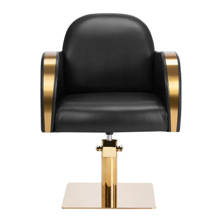 Hairdressing chair Malaga gold black Gabbiano