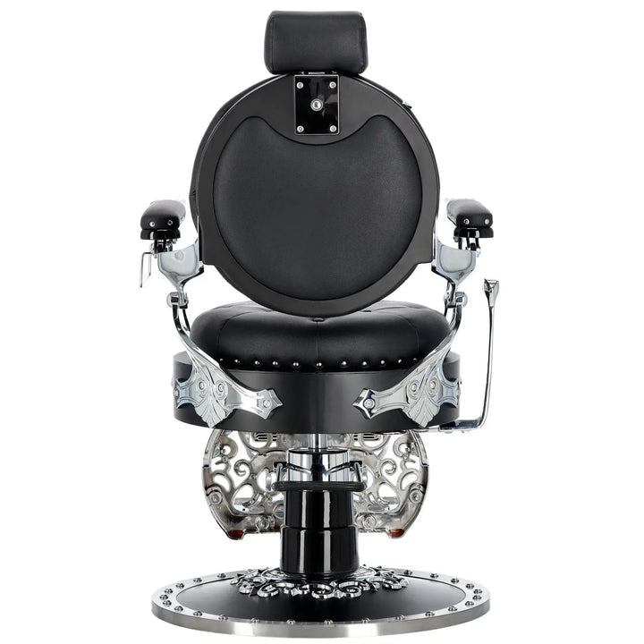 Kingdom Barber Chair Black - Silver My Store