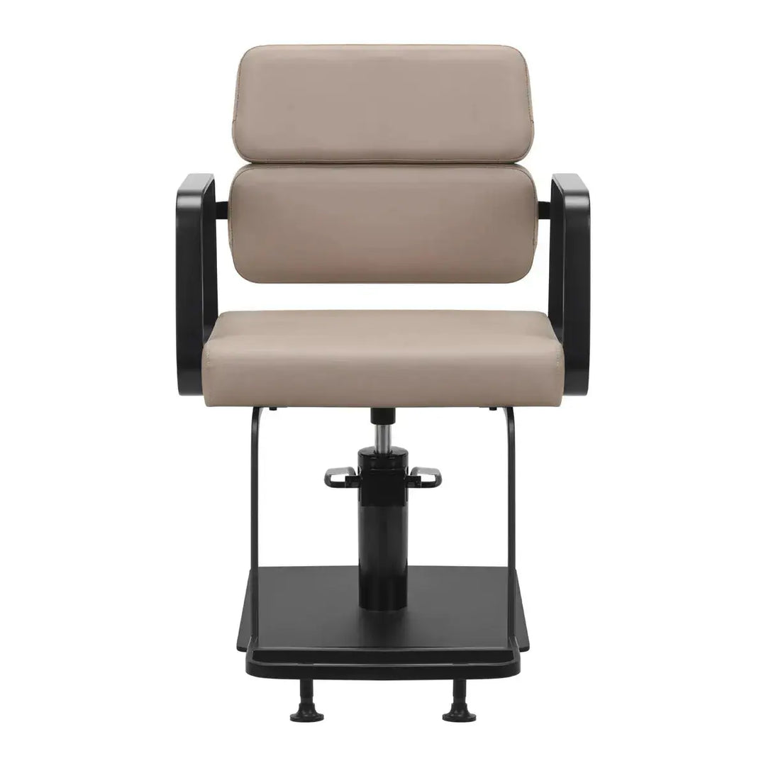 Porto-BM hairdressing chair black beige Gabbiano
