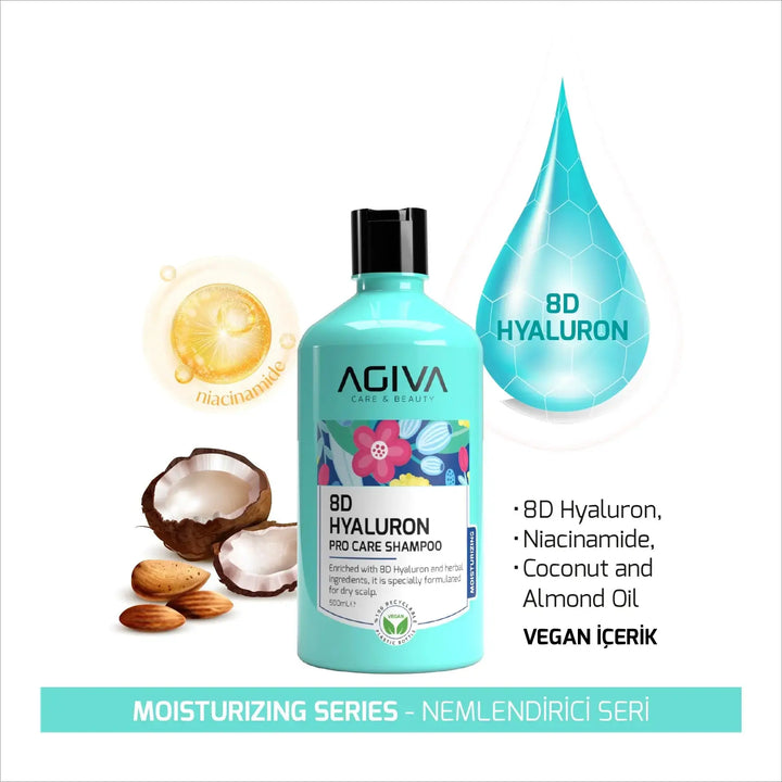 8D Hyaluron Pro Care Shampoo - 500 AGIVA