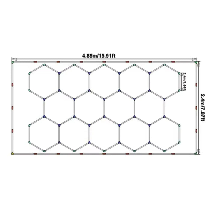 Led Hexagon Barber Shop Barrier Light Led My Store