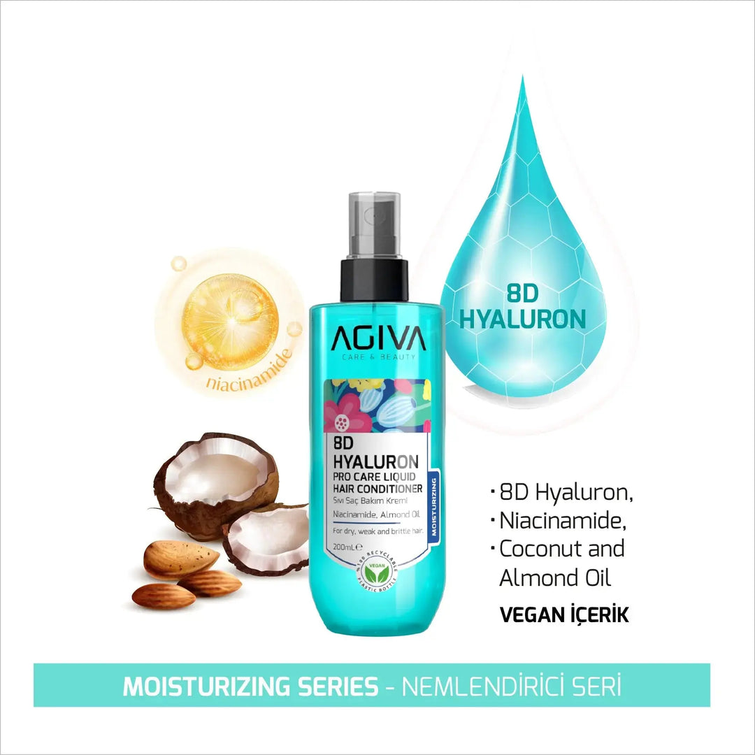 8D Hyaluron Pro Care Liquıd Hair Conditioner AGIVA