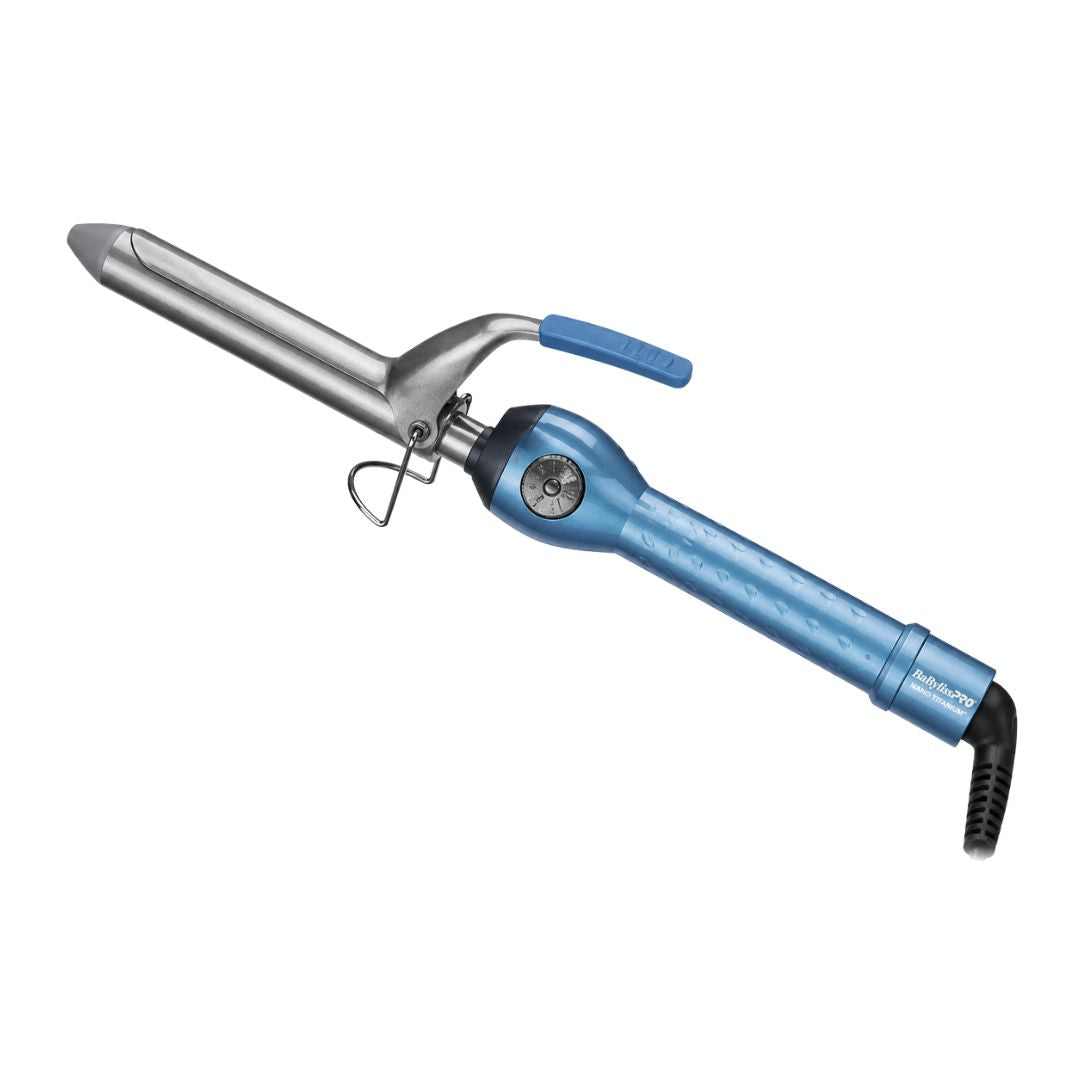 BaBylissPRO Nano Titanium Spring Curling Iron 19 mm Blue