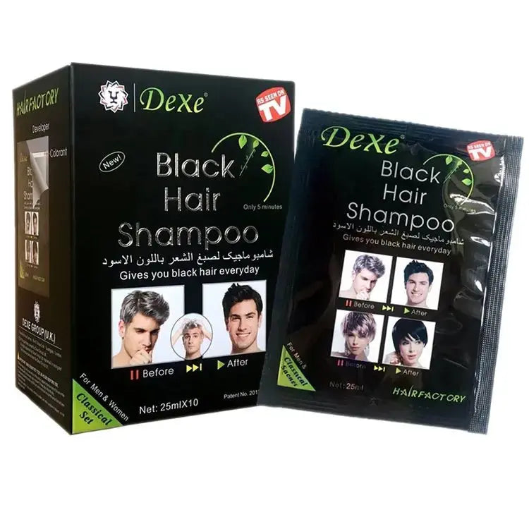 Instant Black Hair Dye Shampoo DEXE