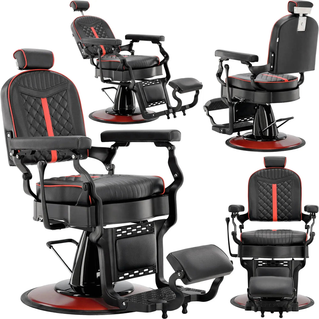 Barber chair Black-RED My Store