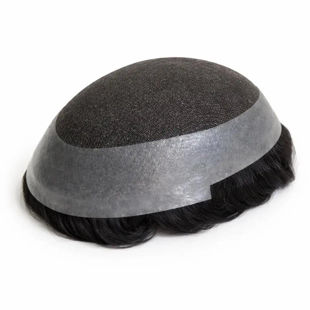 Australia Swiss Lace Hårsystem 8x10" – Remy Hår – 1B Off Black Hårsystem