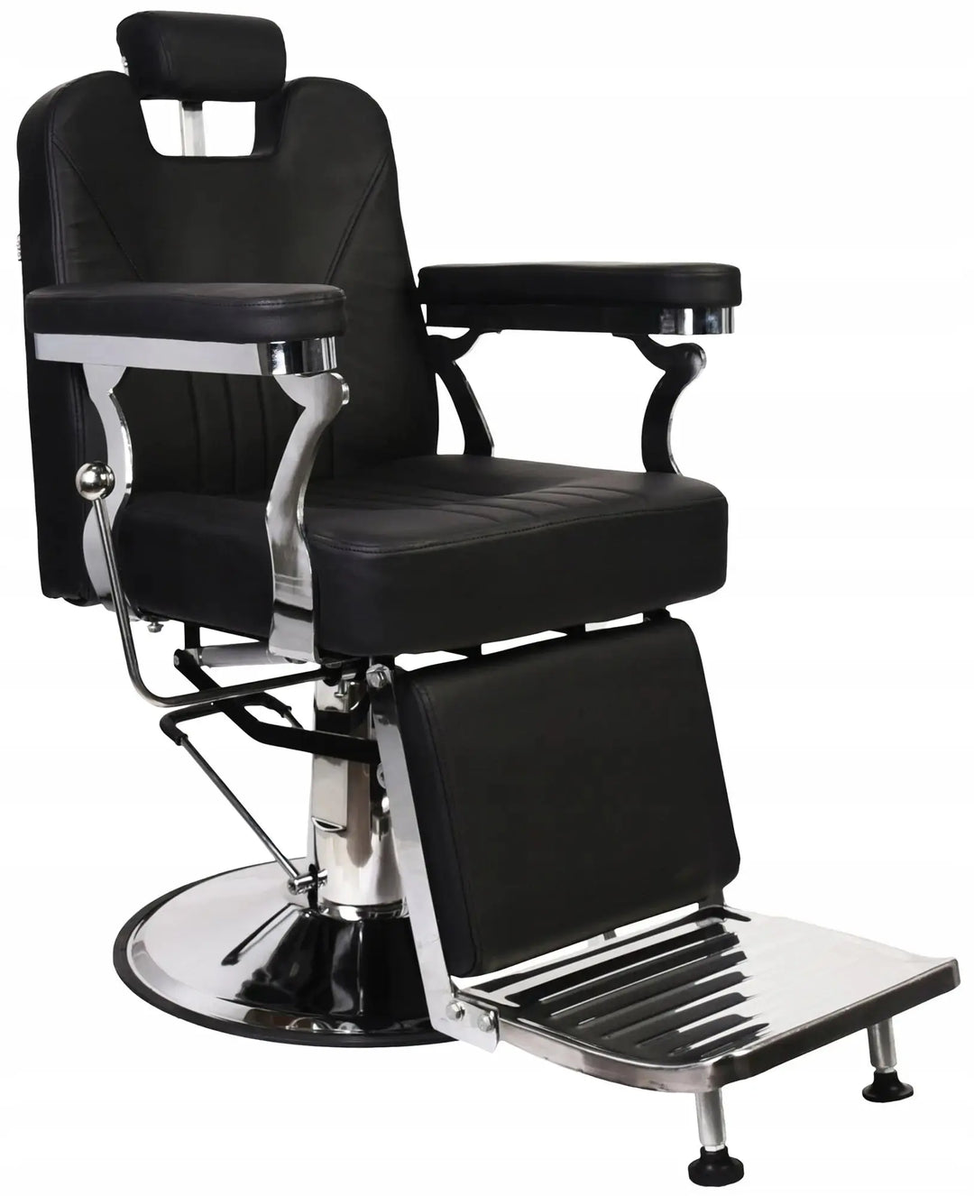 Simple black and silver barber chair My Store