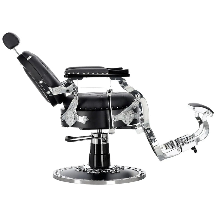 Kingdom Barber Chair Black - Silver My Store