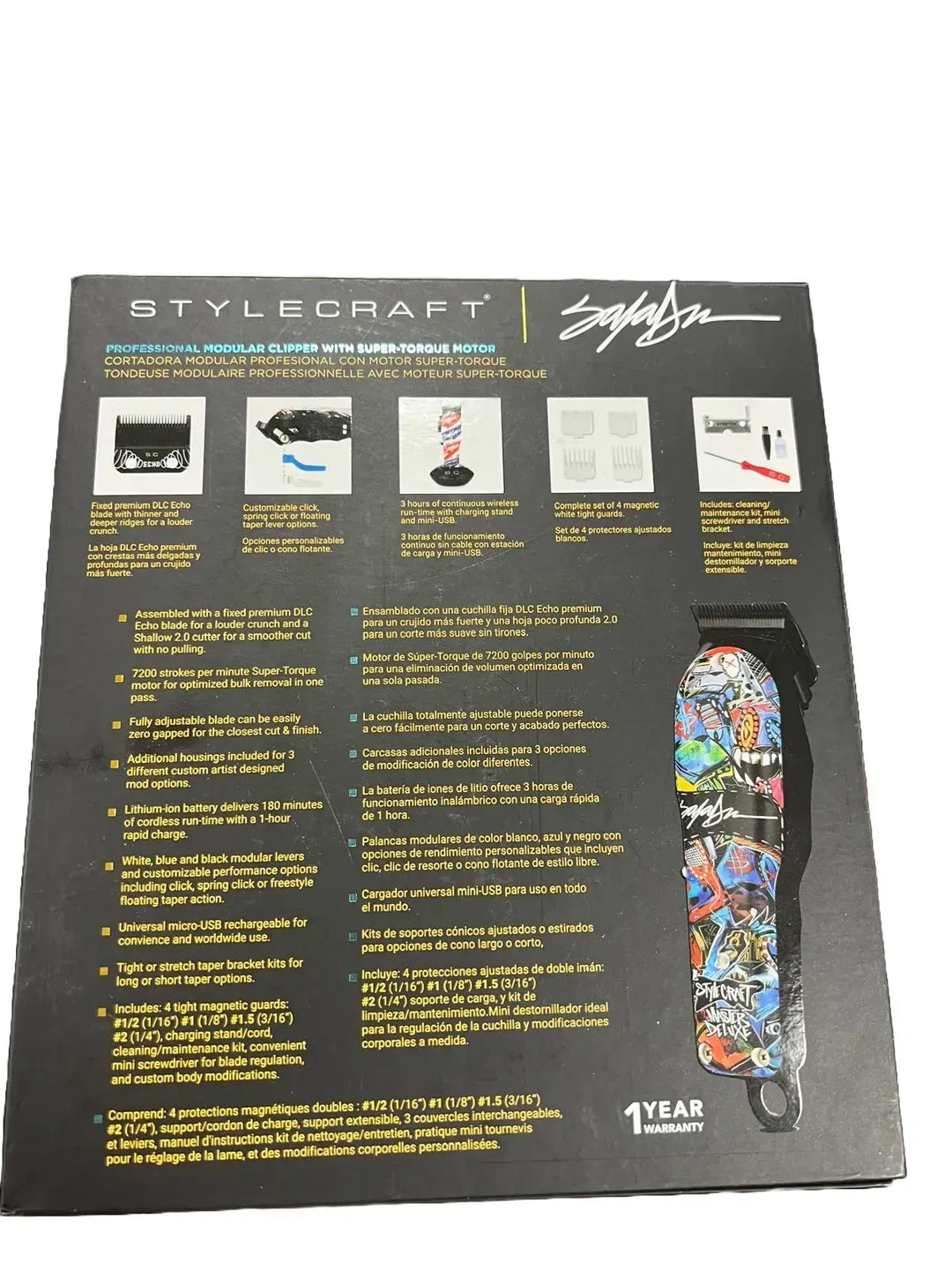 StyleCraft Rebel Limited – Super-Torque Cordless Clipper (King SalaDeen Edition) Stylecraft